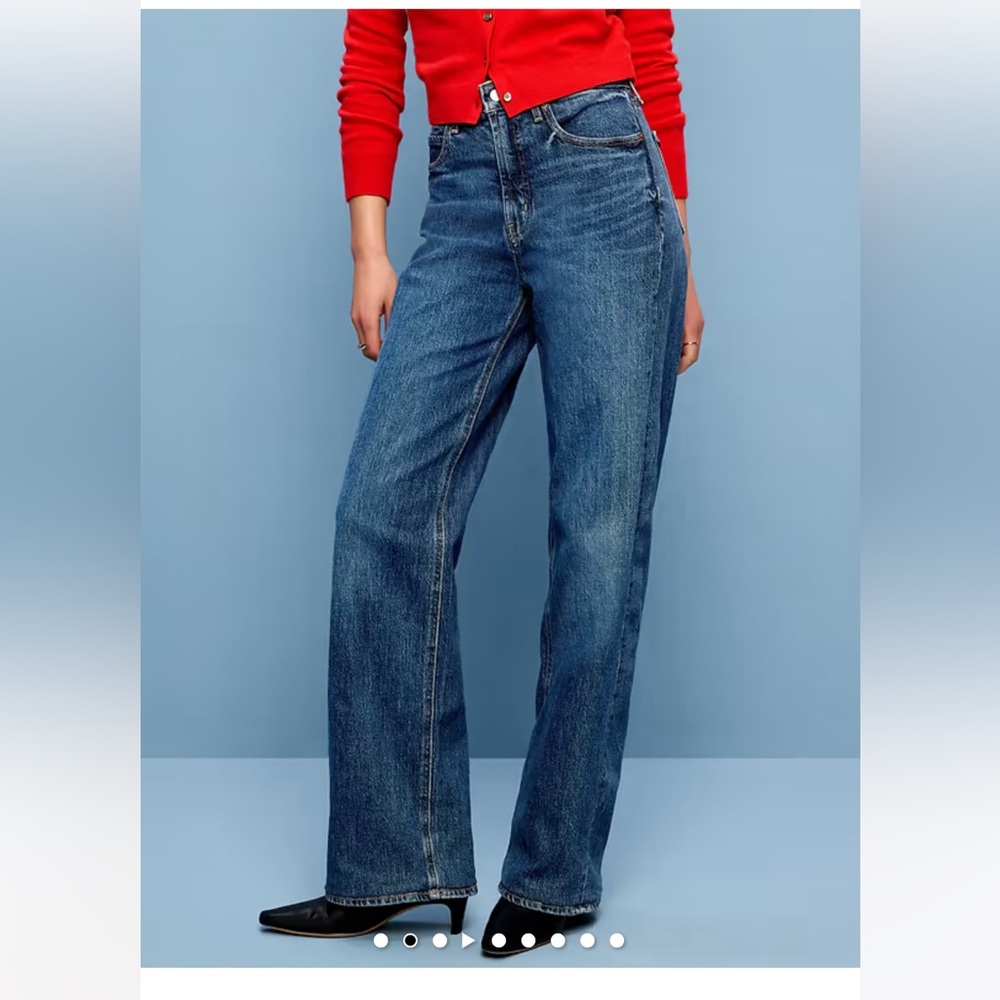 Old Navy Extra High-Rise Wide Leg Jeans - Classic Blue Wash sz 6